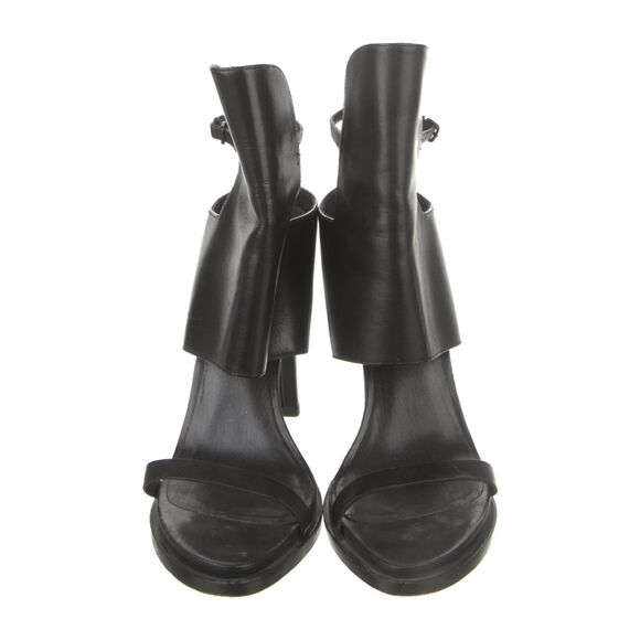 Alexander Wang Black Leather Gladiator Strappy Sandals Heels 35 - Picture 3 of 13